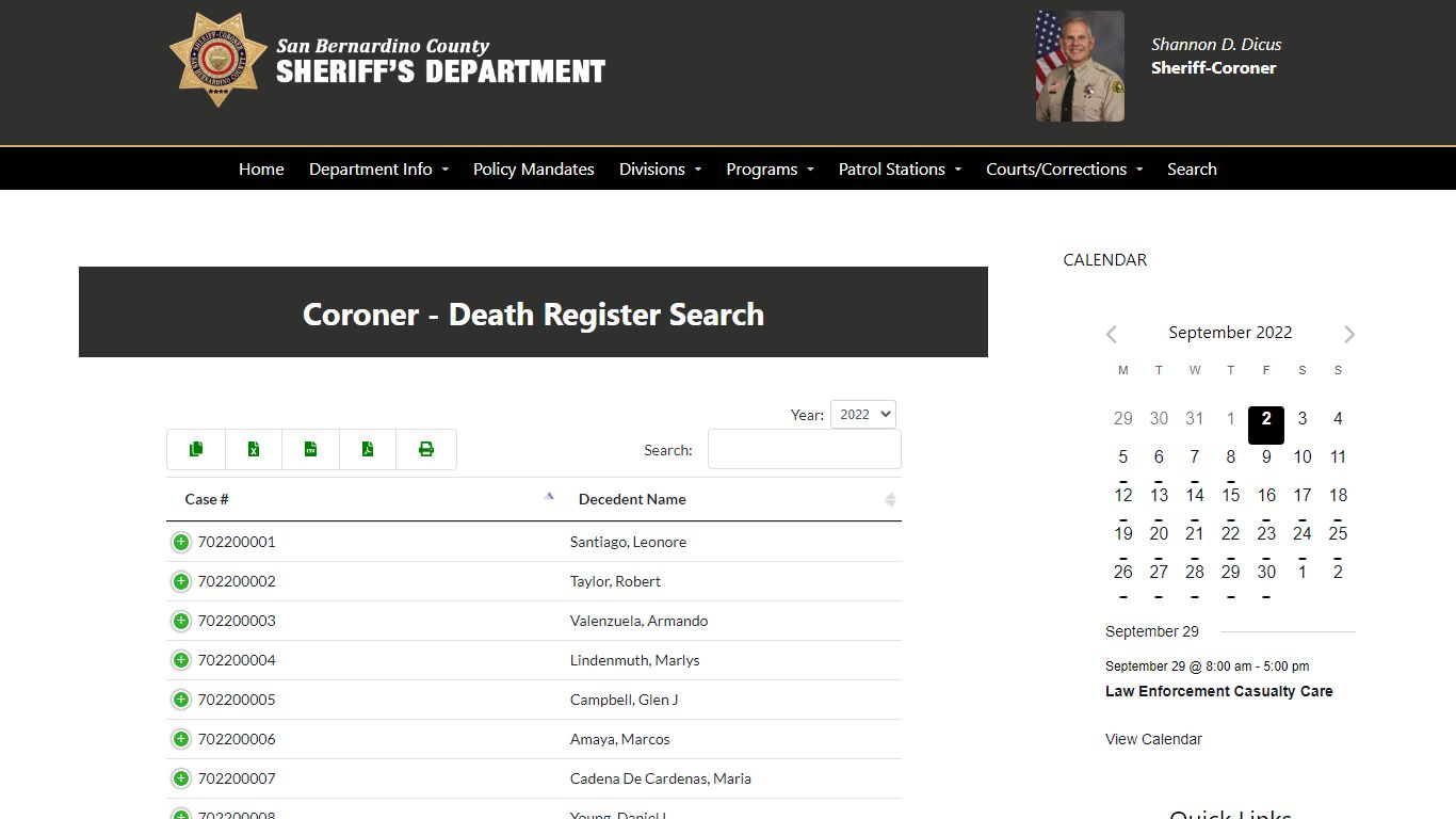 Death Register Search – San Bernardino County Sheriff's Department